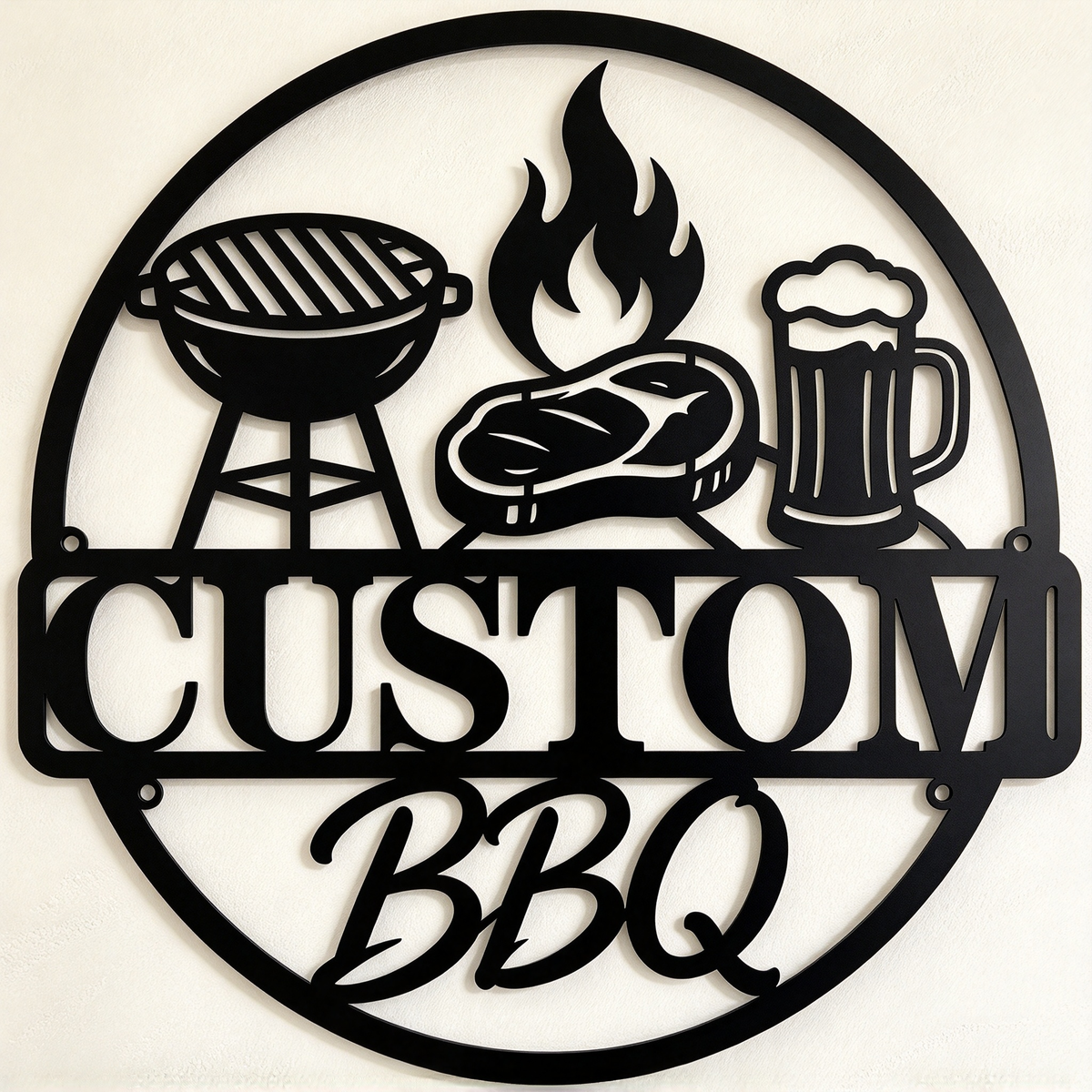 Metal Wall Sign-BBQ